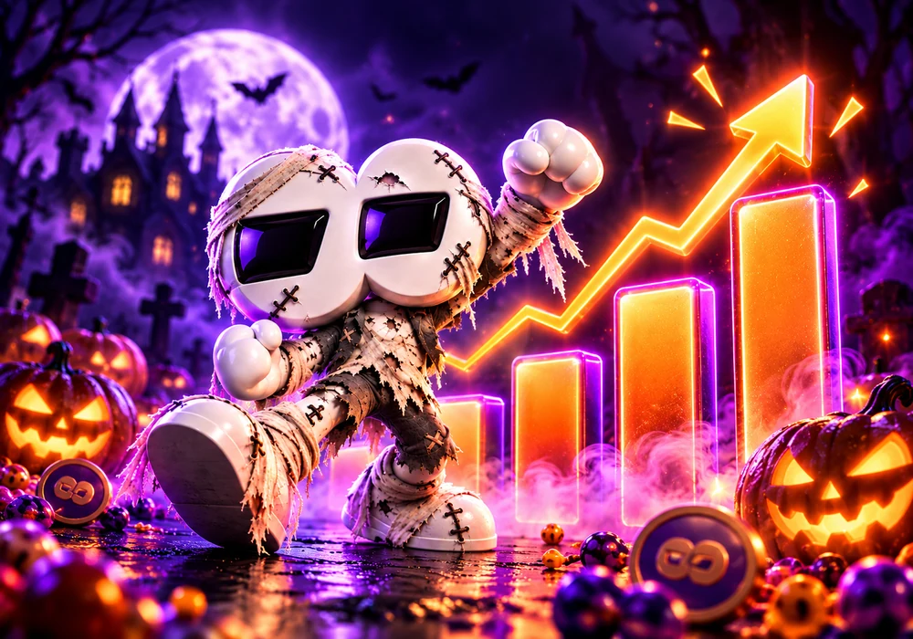 Orange arcade chart in a spooky graveyard