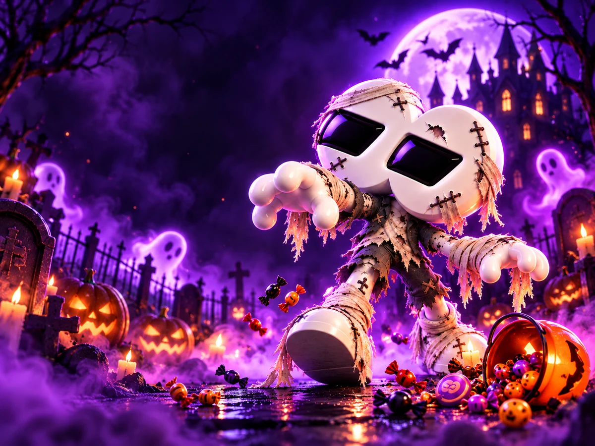 Remuween with Halloween treats